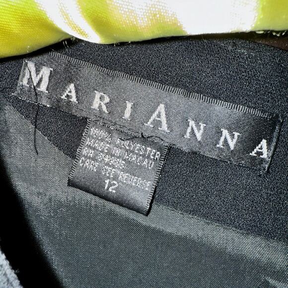 🎉HP!🎉 Marianna Black Beaded Cocktail Full Length Dress (Size 12) - Picture 5 of 6